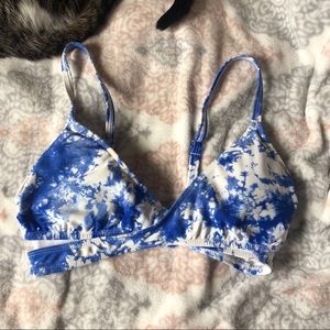 Blue Tie Dye Bikini Top